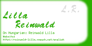 lilla reinwald business card